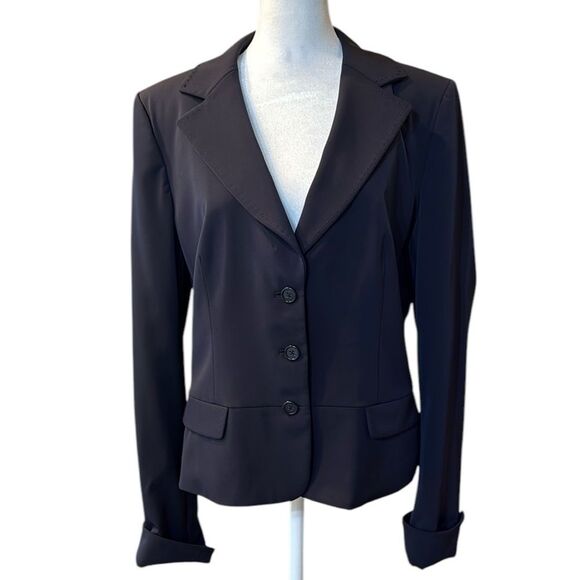 Tahari‎ Navy Blazer with buttons and cuff Sleeve size 14 - Picture 1 of 9